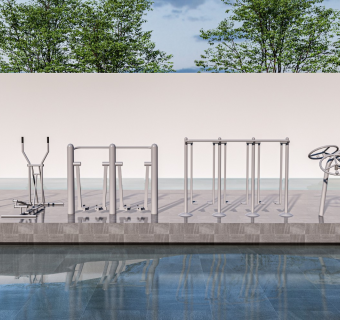 现代健身器材 健身器材组合 健身设施 运动器械 户外健身器材